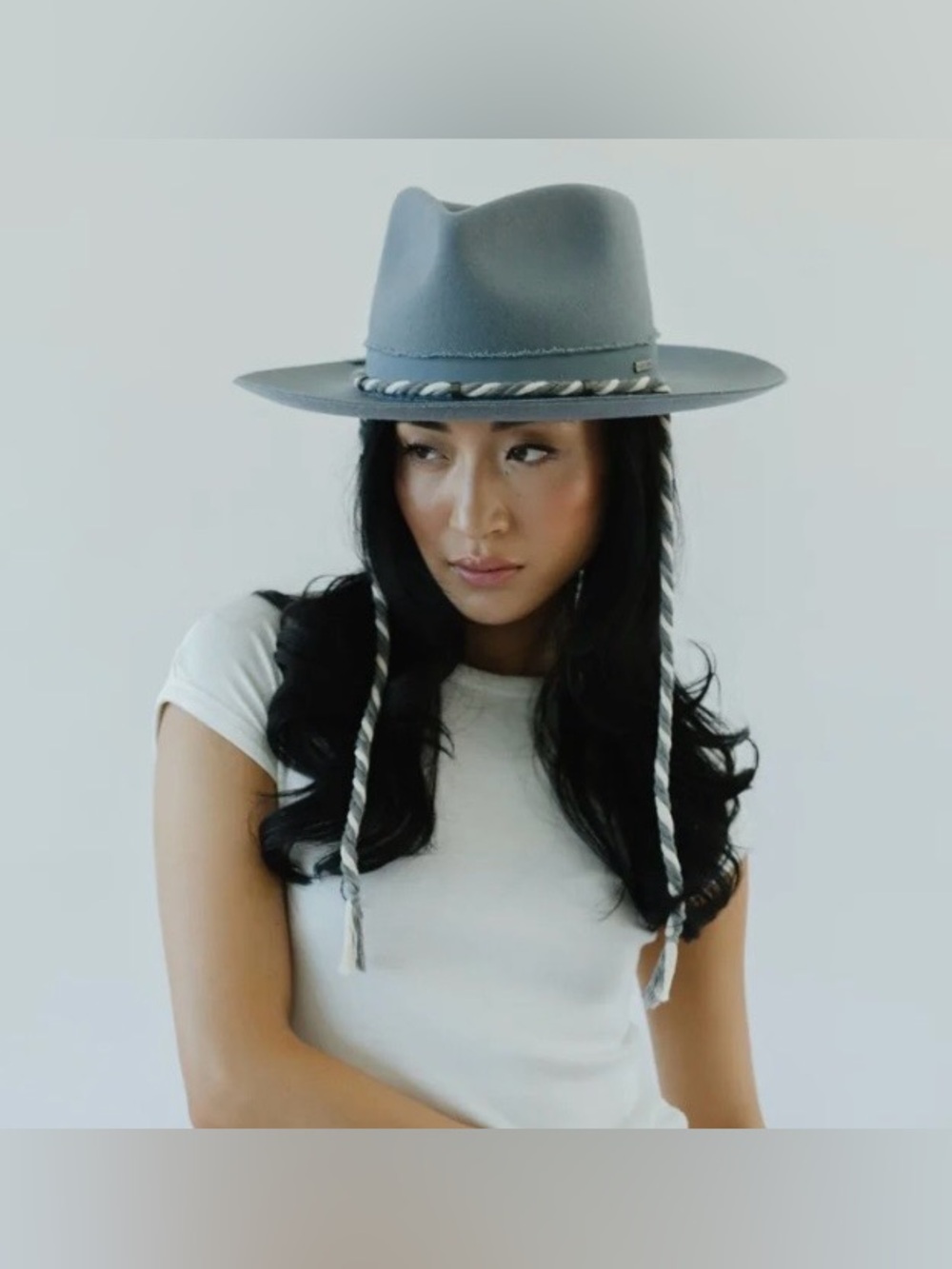 NWOT Gigi Pip Denim Daydreams Fedora Hat - Picture 3 of 12